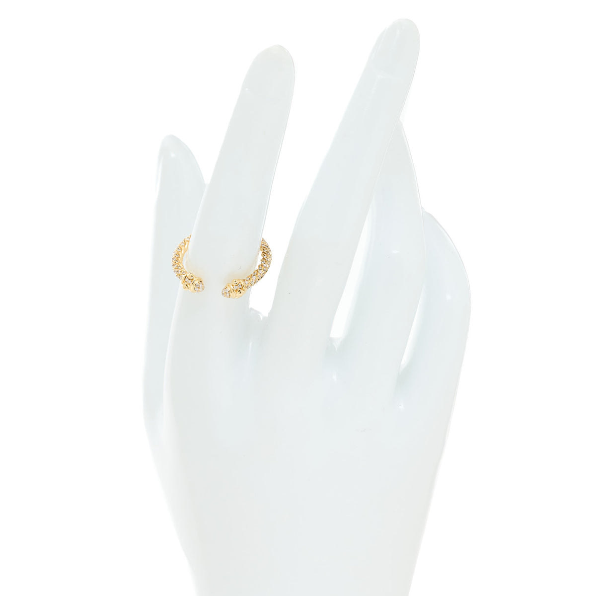 David Yurman 18K Yellow Gold Diamond Renaissance Ring 53 6.5 2 of 4