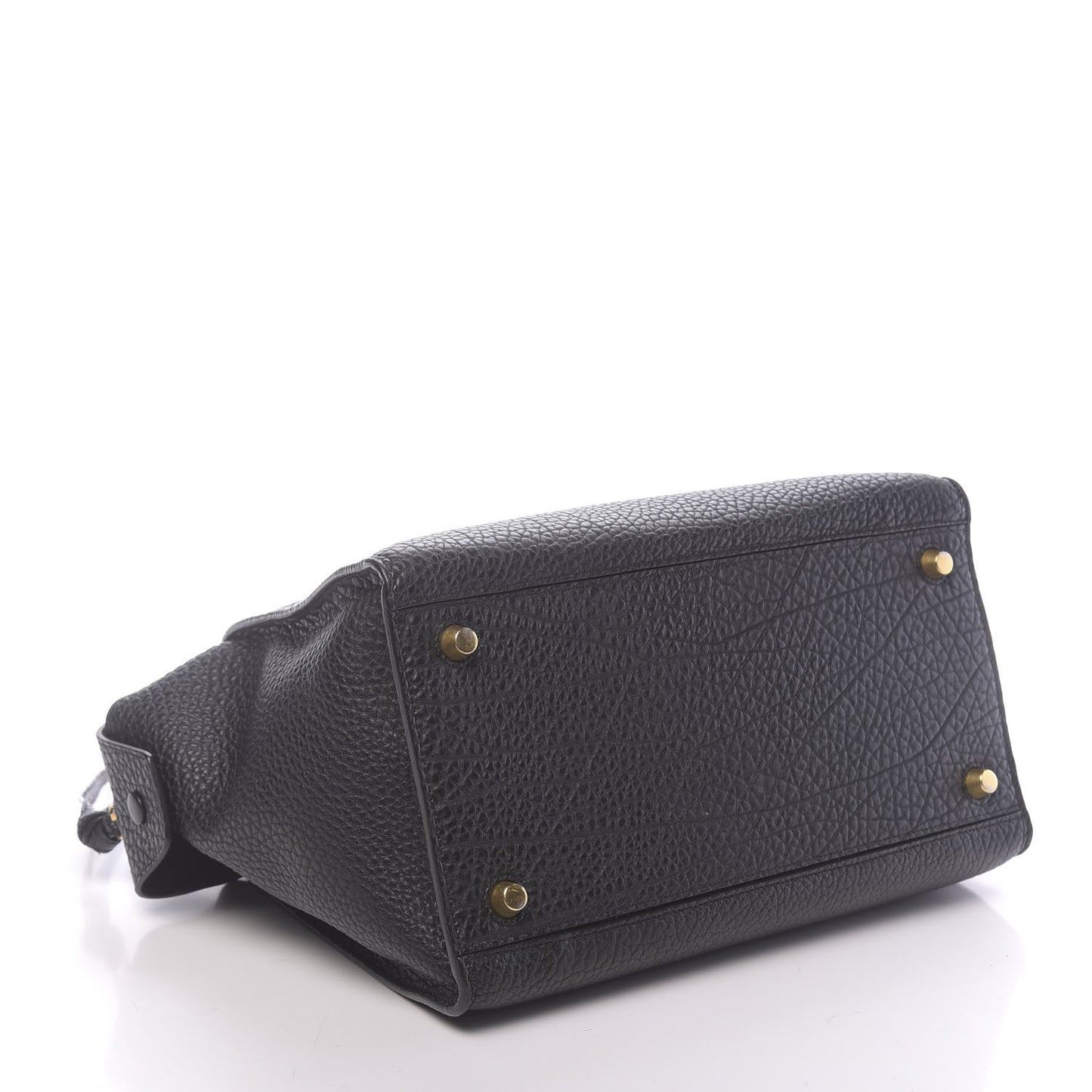 Bullhide Calfskin Small Ring Bag Black