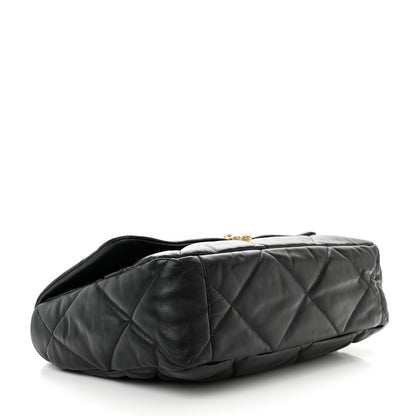 Chanel Lambskin Quilted Maxi Chanel 19 Flap Black 4 of 12