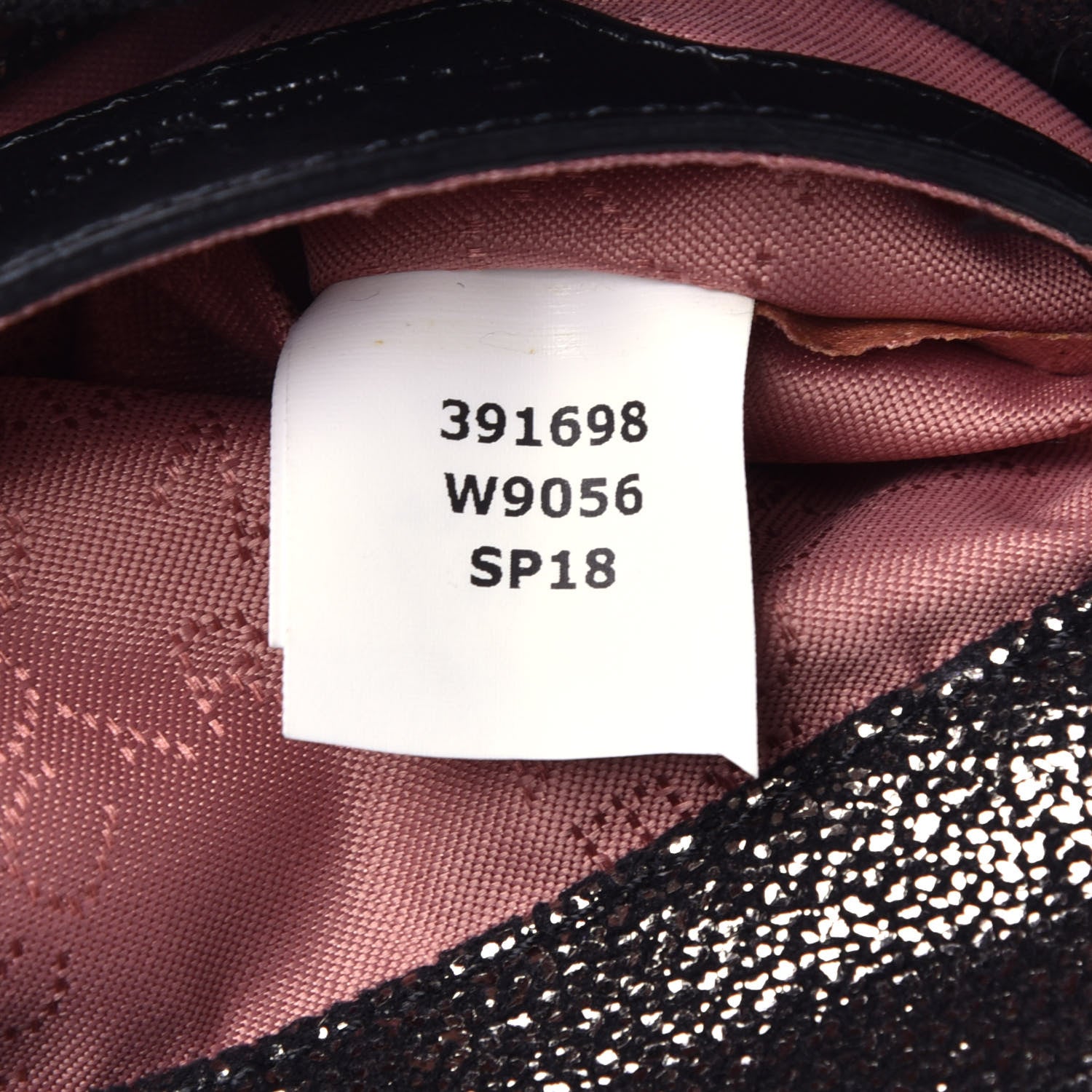 Stella McCartney Chamois Shiny Dotted Tiny Falabella Fold Over Tote Ruthenium 7 of 9