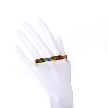 Hermes Enamel Narrow Printed Brandenburgs Bracelet 65 2 of 5