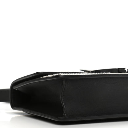 Christian Dior Crystal Calfskin 30 Checkered Montaigne Flap Bag Black White 5 of 12