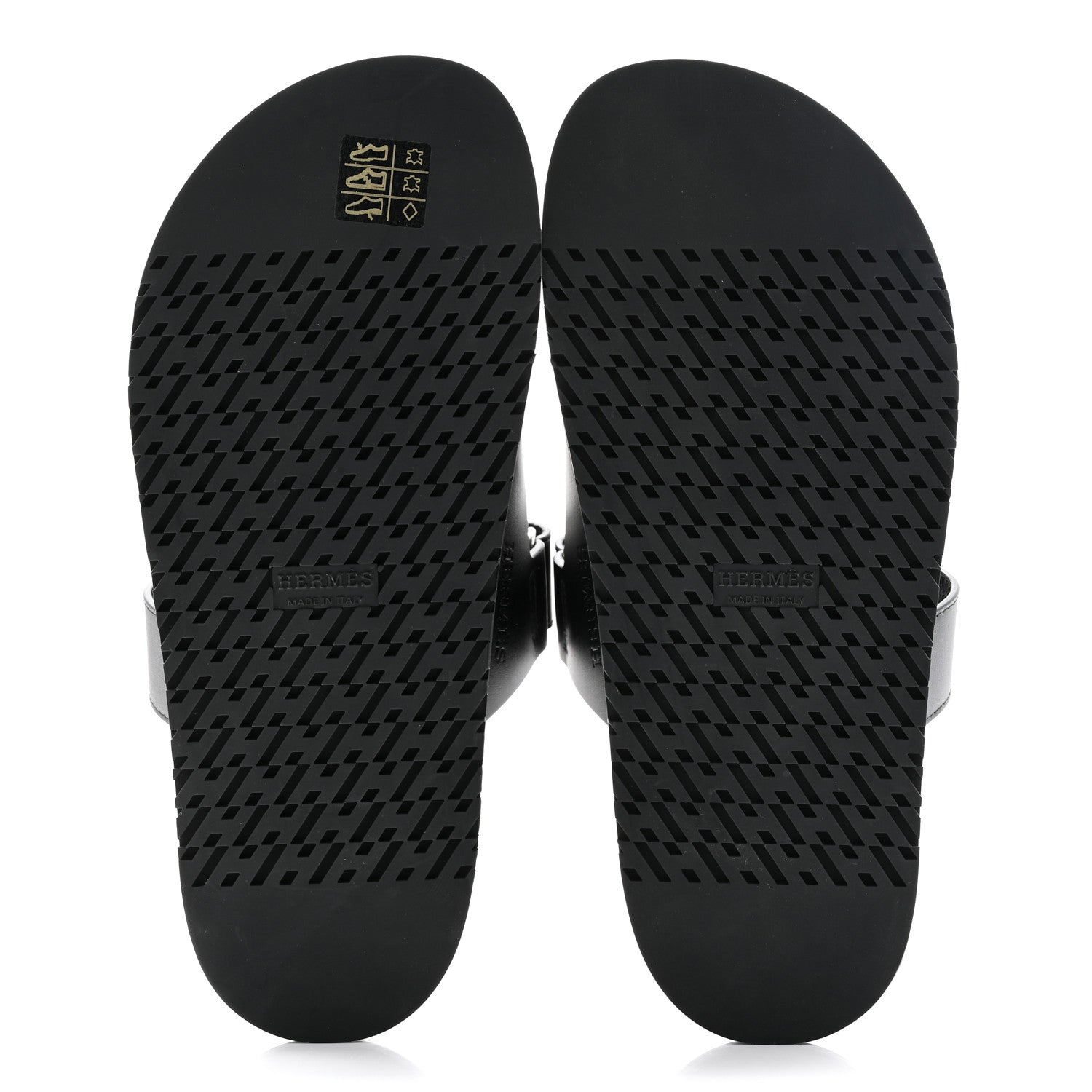Hermes Calfskin Womens Chypre Sandals 38.5 Black 5 of 12