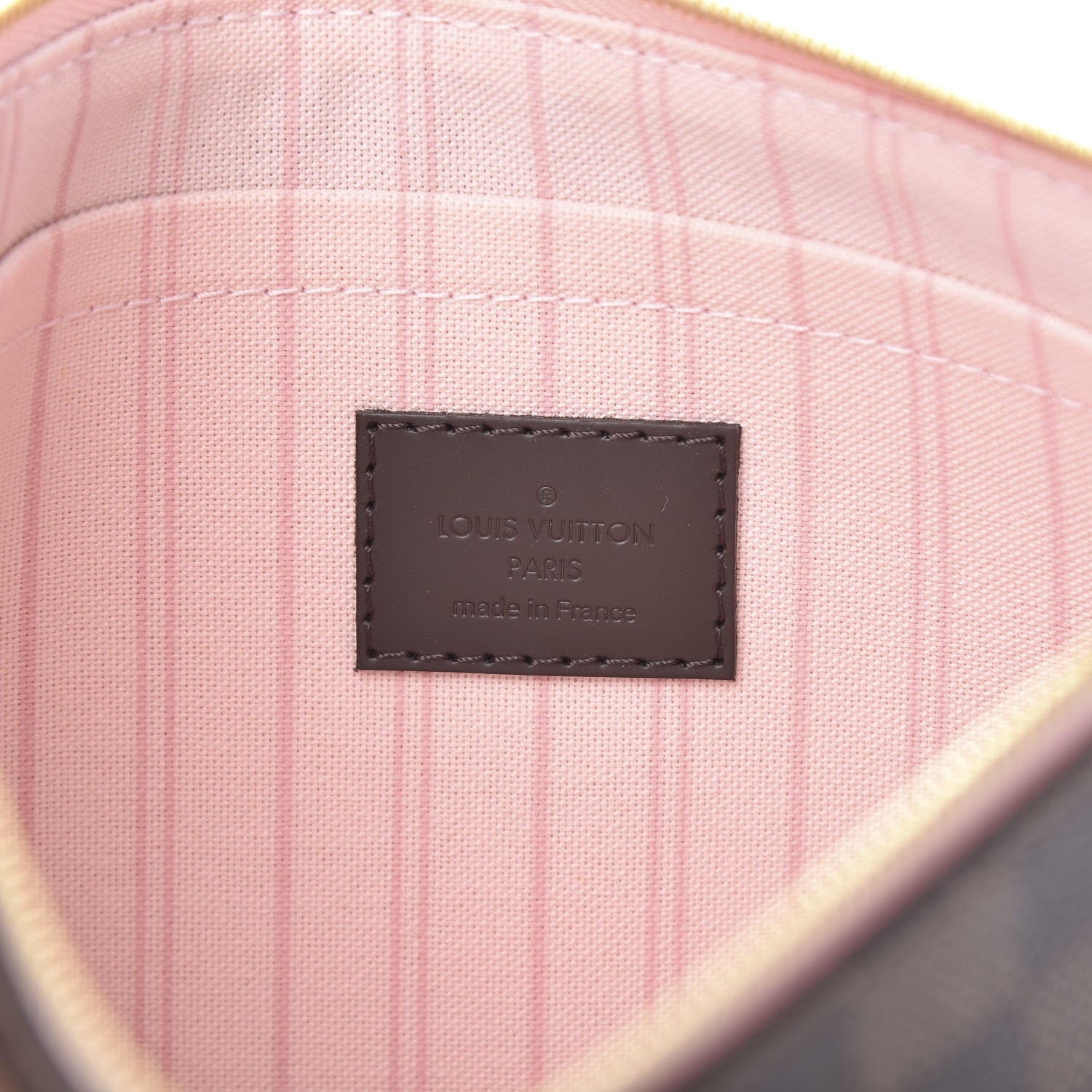 Louis Vuitton Damier Ebene Neverfull MM GM Pochette Rose Ballerine 6 of 9