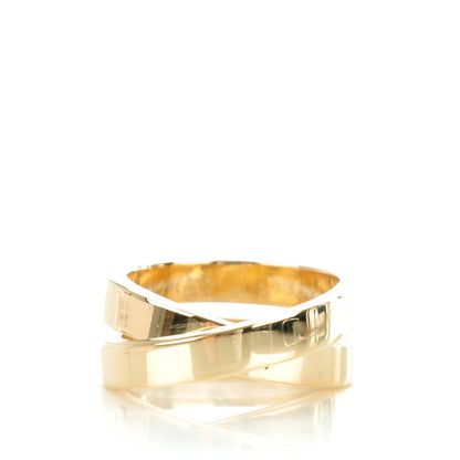 Cartier 18K Yellow Gold 9mm Paris Nouvelle Vague Ring 54 6.75 1 of 4