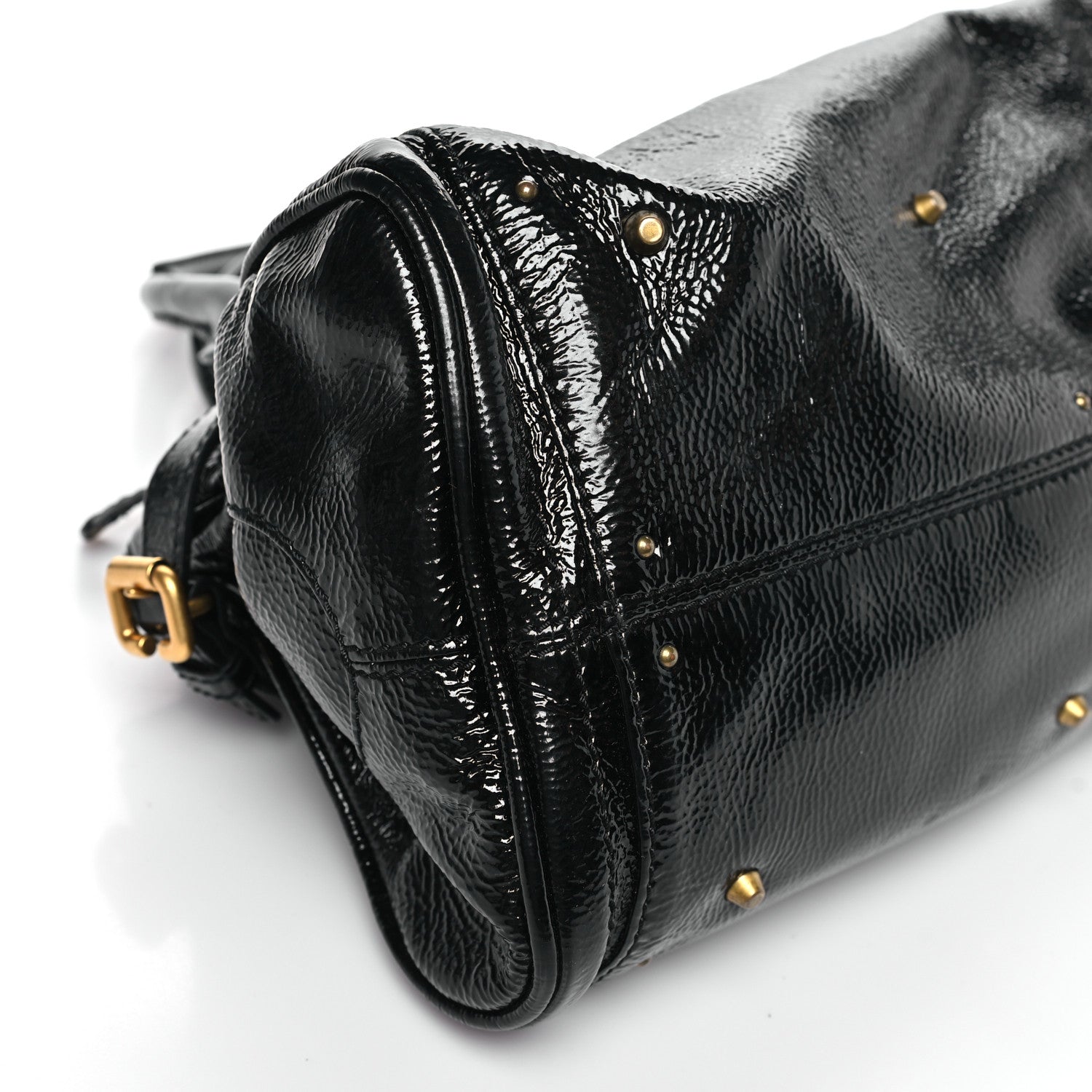Chloe Crinkled Patent Medium Paddington Satchel Black 8 of 9