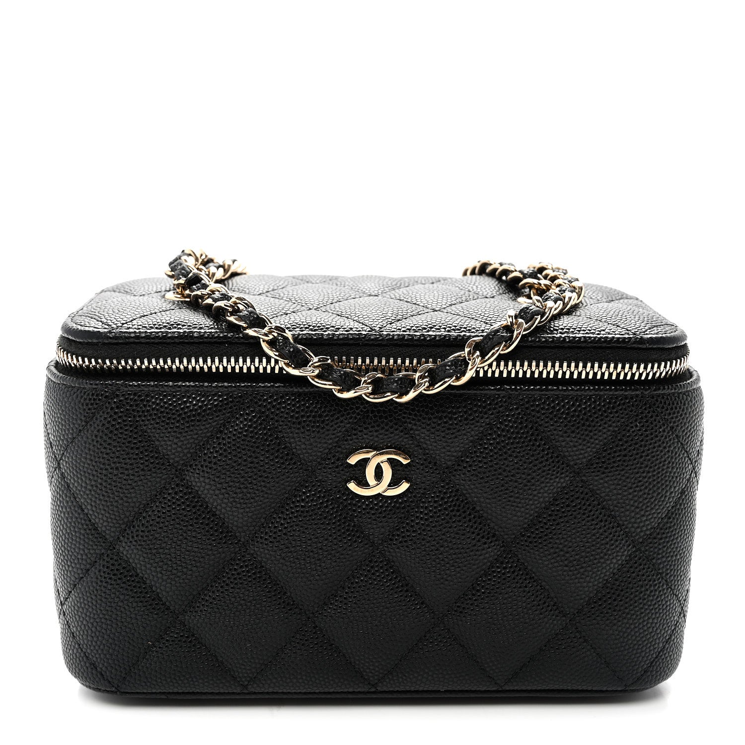 Chanel Caviar Quilted Small Vanity Case With Chain Black 1 of 10