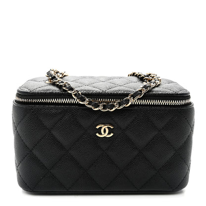 Chanel Caviar Quilted Small Vanity Case With Chain Black 1 of 10