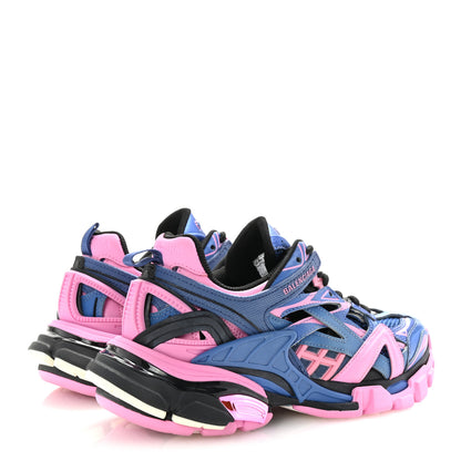 Balenciaga Rubber Mesh Bi-Color Womens Track.2 Open Sneakers 36 Blue Pink 5 of 8