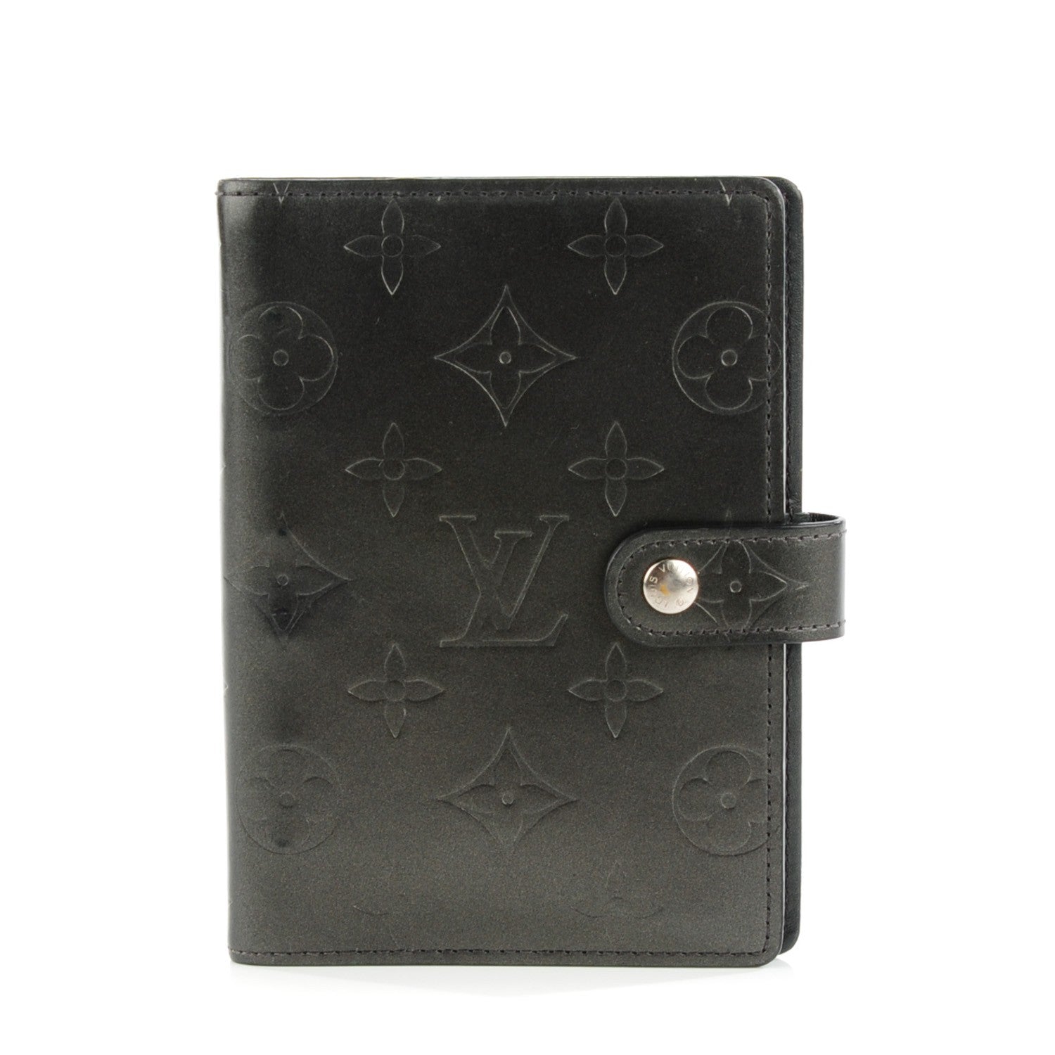 Louis Vuitton Mat Monogram Small Ring Agenda Cover Black 1 of 7