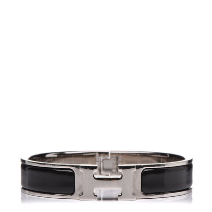 Hermes Enamel Narrow Clic Clac H Bracelet PM Black 1 of 5