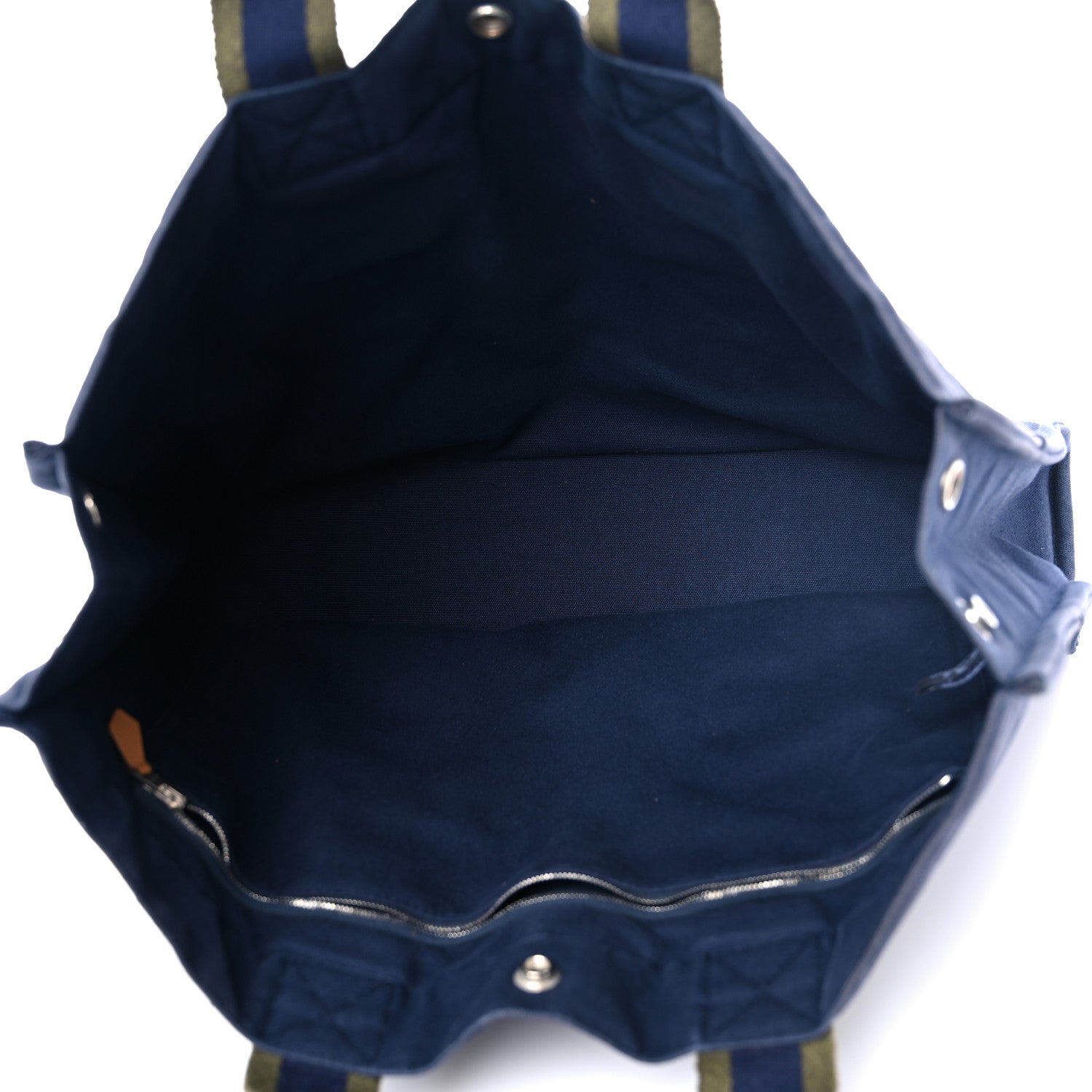 Hermes Canvas Herline GM Tote Navy 5 of 14