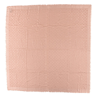 Louis Vuitton Silk Wool Monogram Shawl Rose 1 of 4