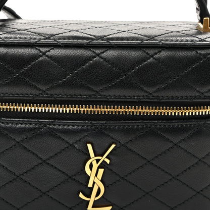 Saint Laurent Lambskin Quilted Mini Gaby Vanity Case Black 7 of 9