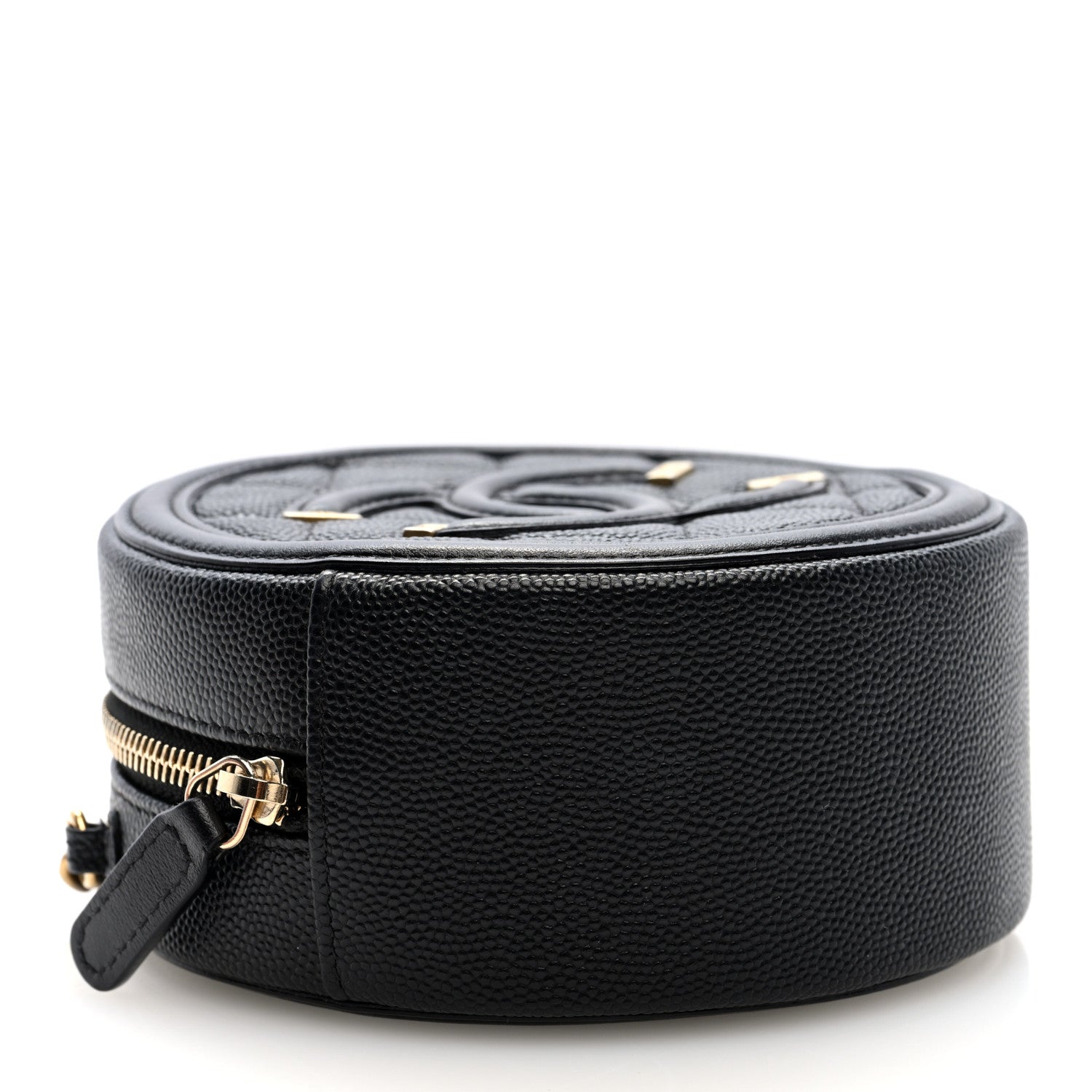 Chanel Caviar Quilted Round Filigree Crossbody Black 4 of 10