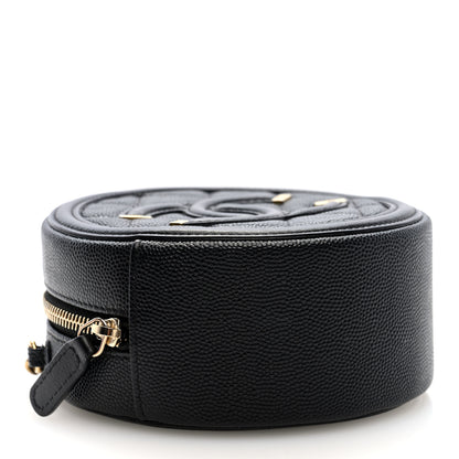 Chanel Caviar Quilted Round Filigree Crossbody Black 4 of 10