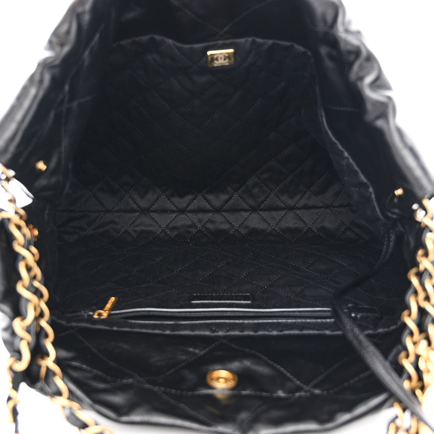 Chanel Shiny Calfskin Quilted Chanel 22 Black 6 of 12