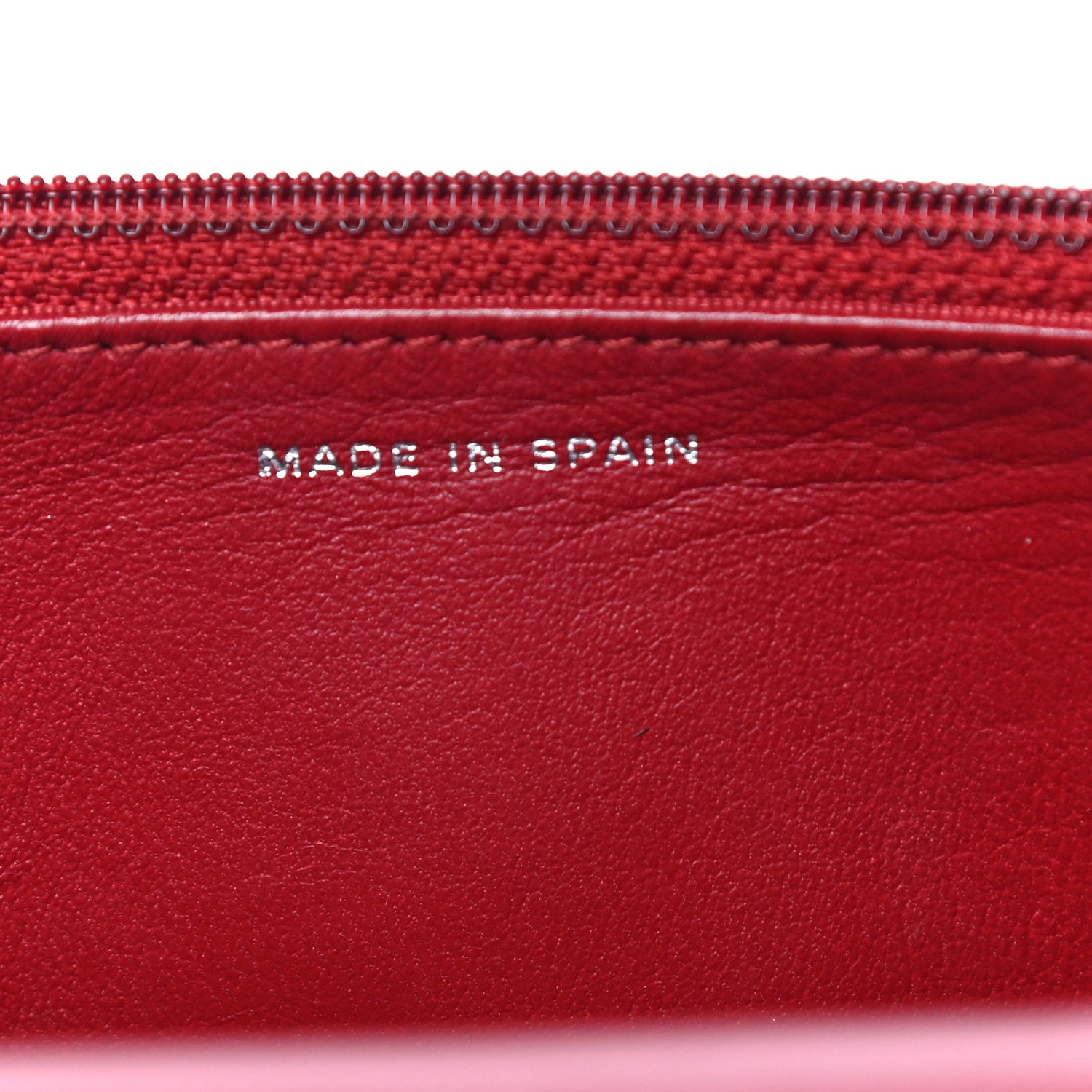 Chanel Lambskin Quilted Wallet On Chain WOC Red 7 of 14