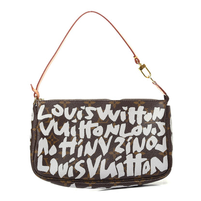 Louis Vuitton Monogram Graffiti Pochette Accessories Silver 1 of 9