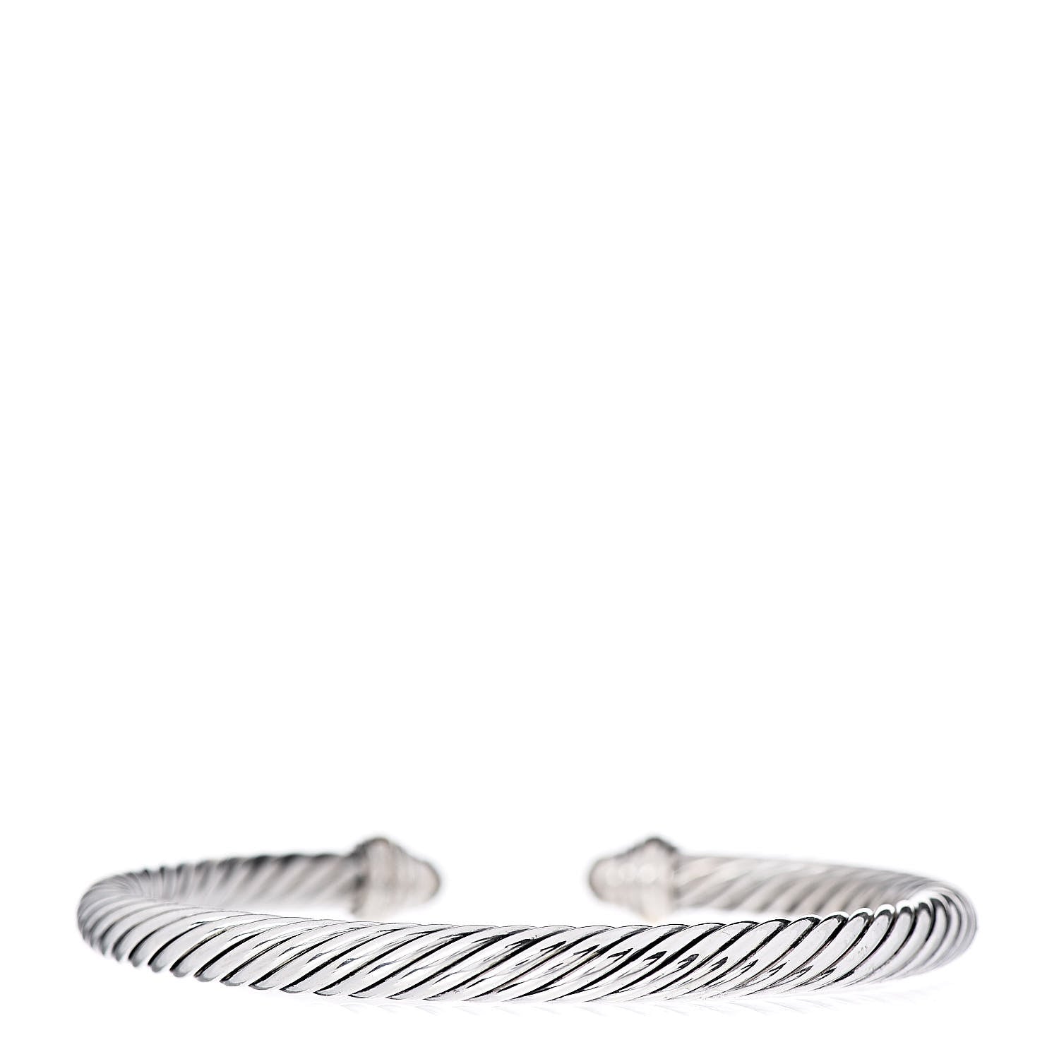David Yurman Sterling Silver 14K Yellow Gold Diamond 5mm Cable Classics Bracelet 3 of 4