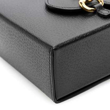 Gucci Boarded Plutone Calfskin Mini Horsebit 1955 Crossbody Bag Black 8 of 9