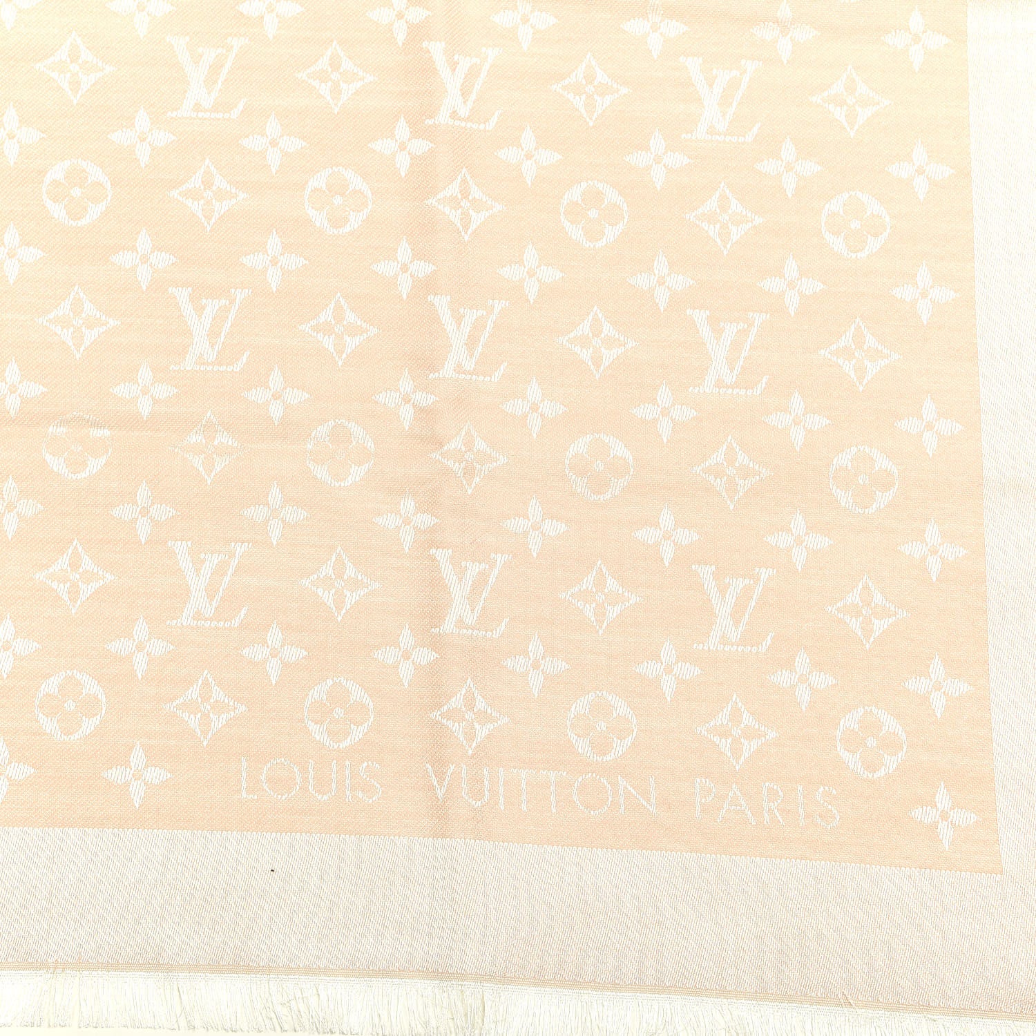 Louis Vuitton Silk Wool Monogram Denim Shawl Rose 2 of 3