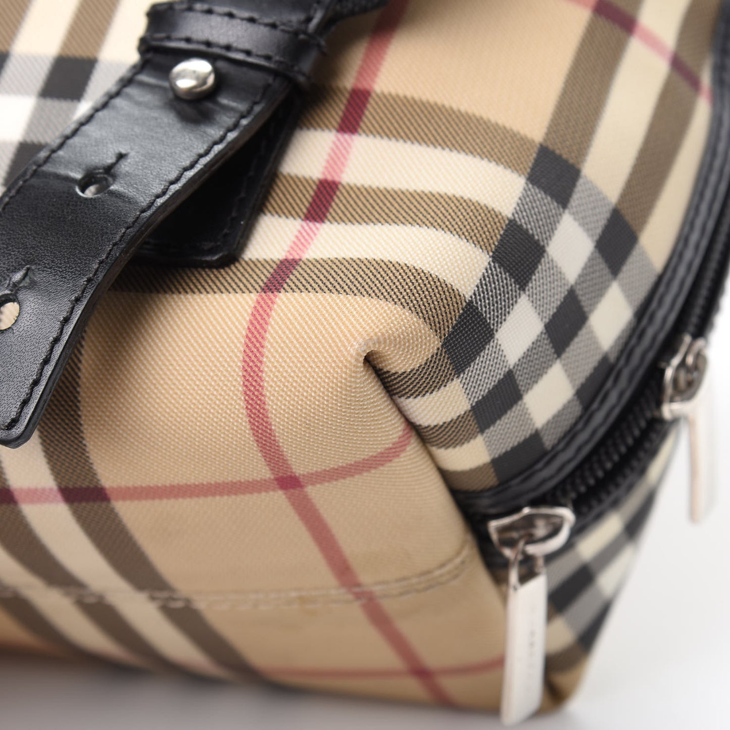 Canvas House Check Backpack Black