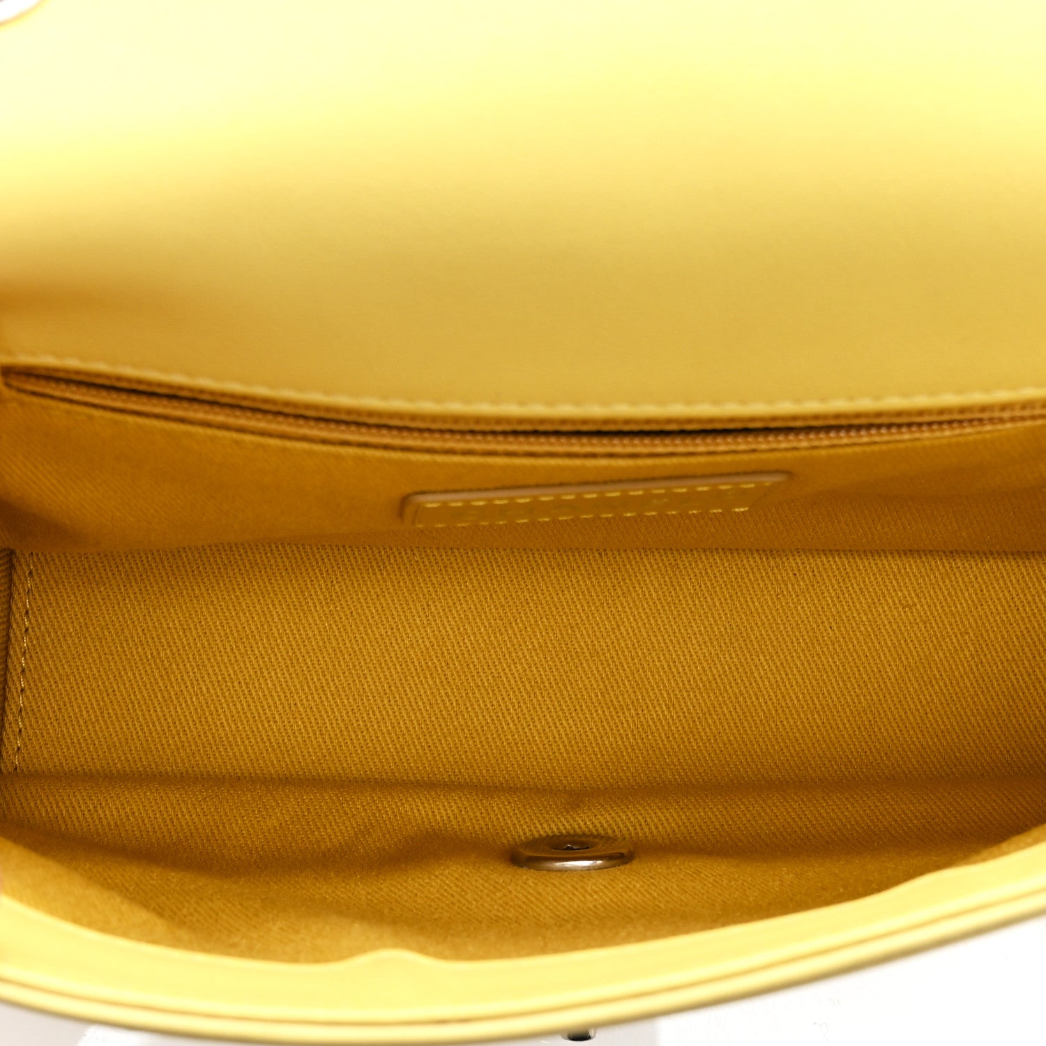 Chanel Calfskin Small Stitched Flap Yellow 5 of 10