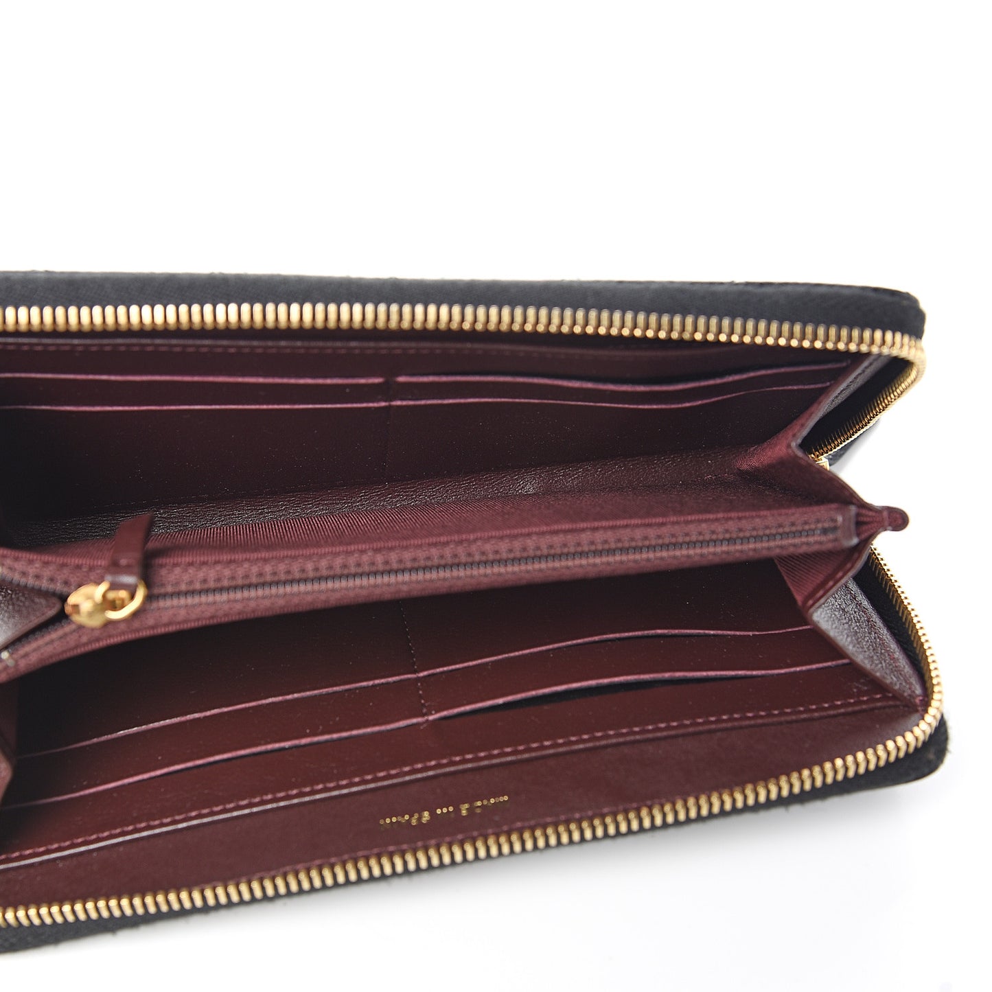 Caviar Quilted Large Gusset Zip Around Wallet Black