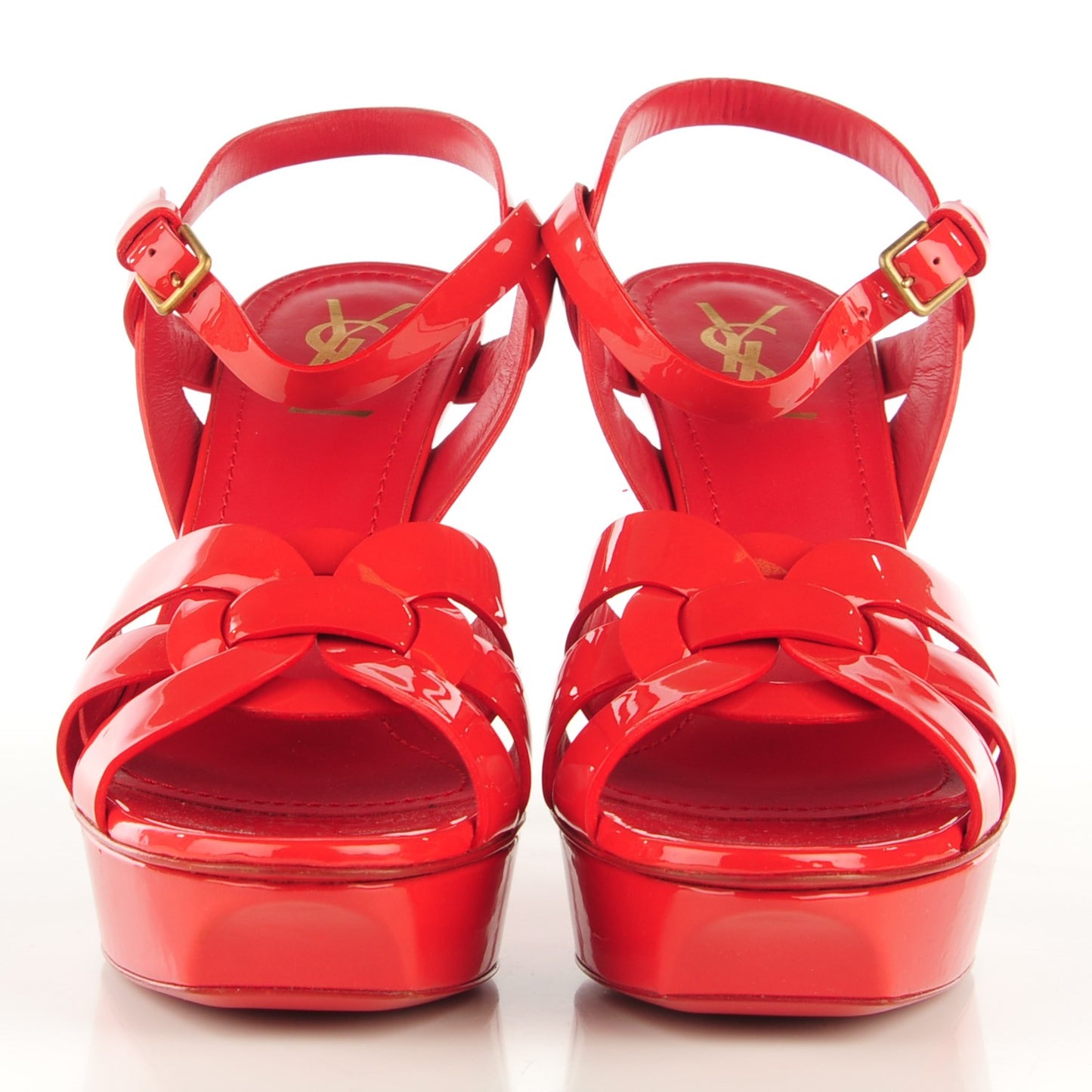 Vitello Vernice Tribute 75 Platform Sandals 40 Lobster