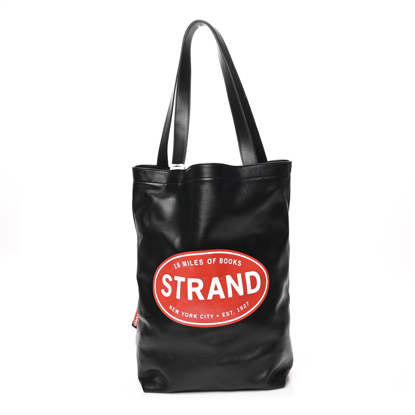 Calfskin Small Flat Strand Tote Black
