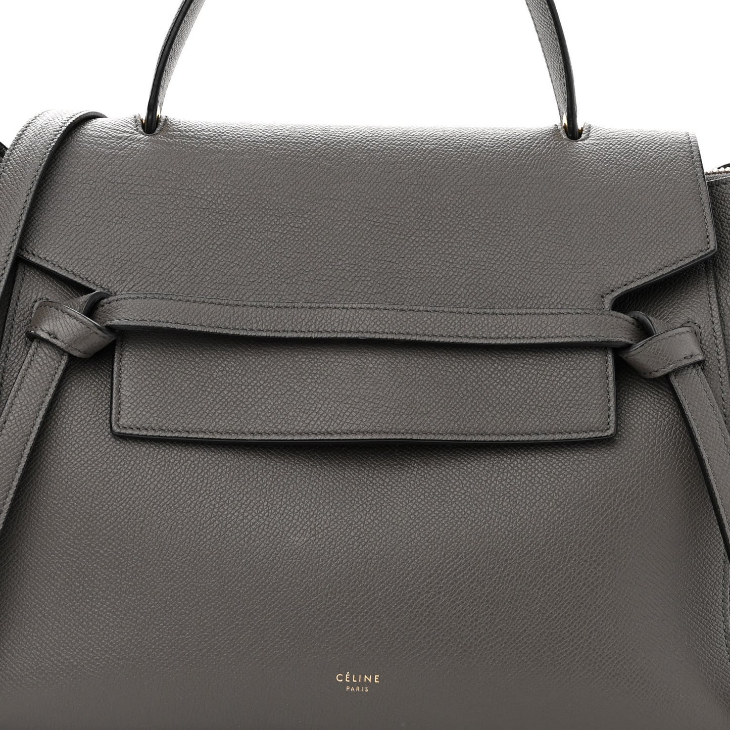 Grained Calfskin Mini Belt Bag Grey