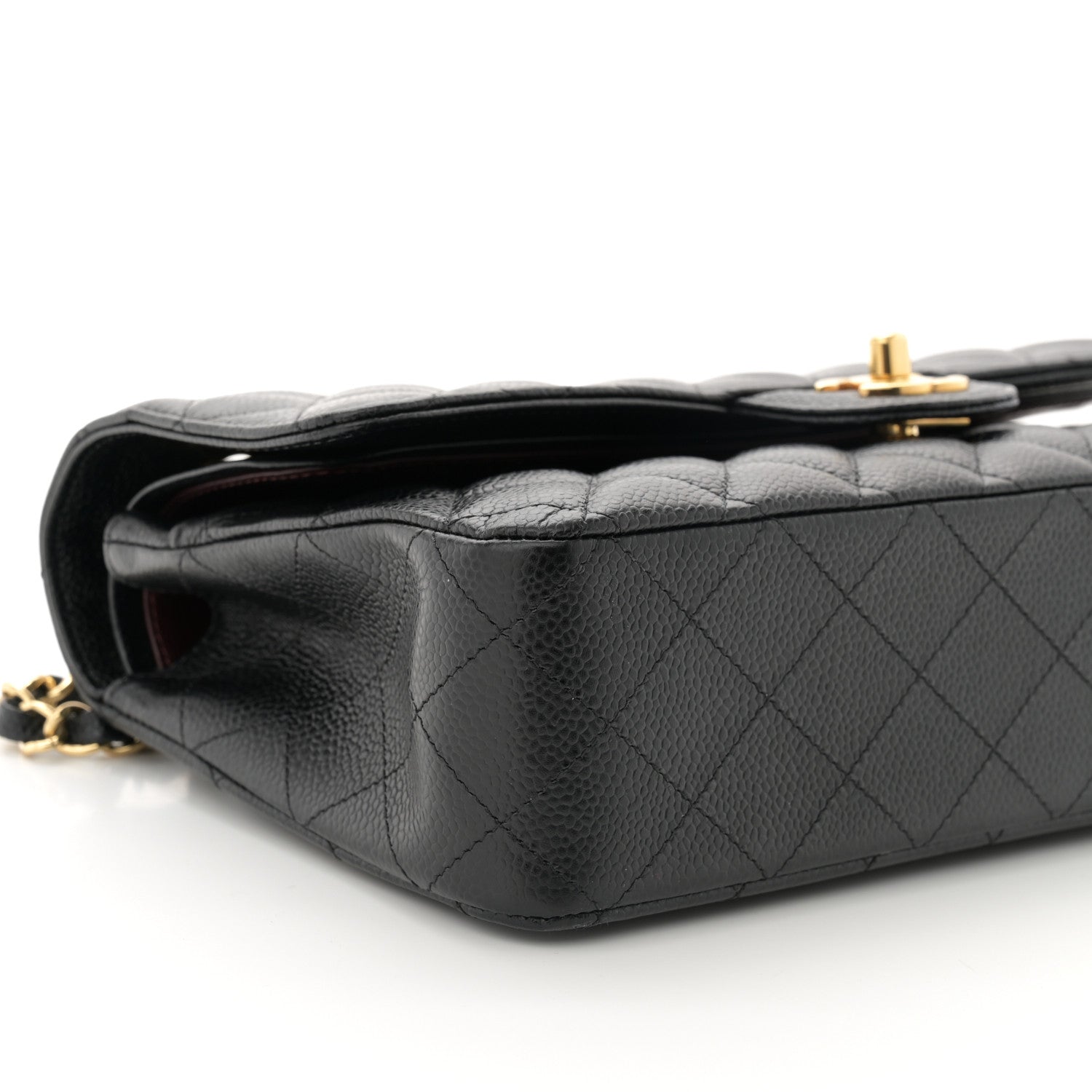 Chanel Caviar Quilted Medium Double Flap Black 9 of 10
