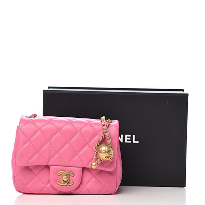 Chanel Lambskin Quilted Mini Pearl Crush Flap Pink 11 of 11