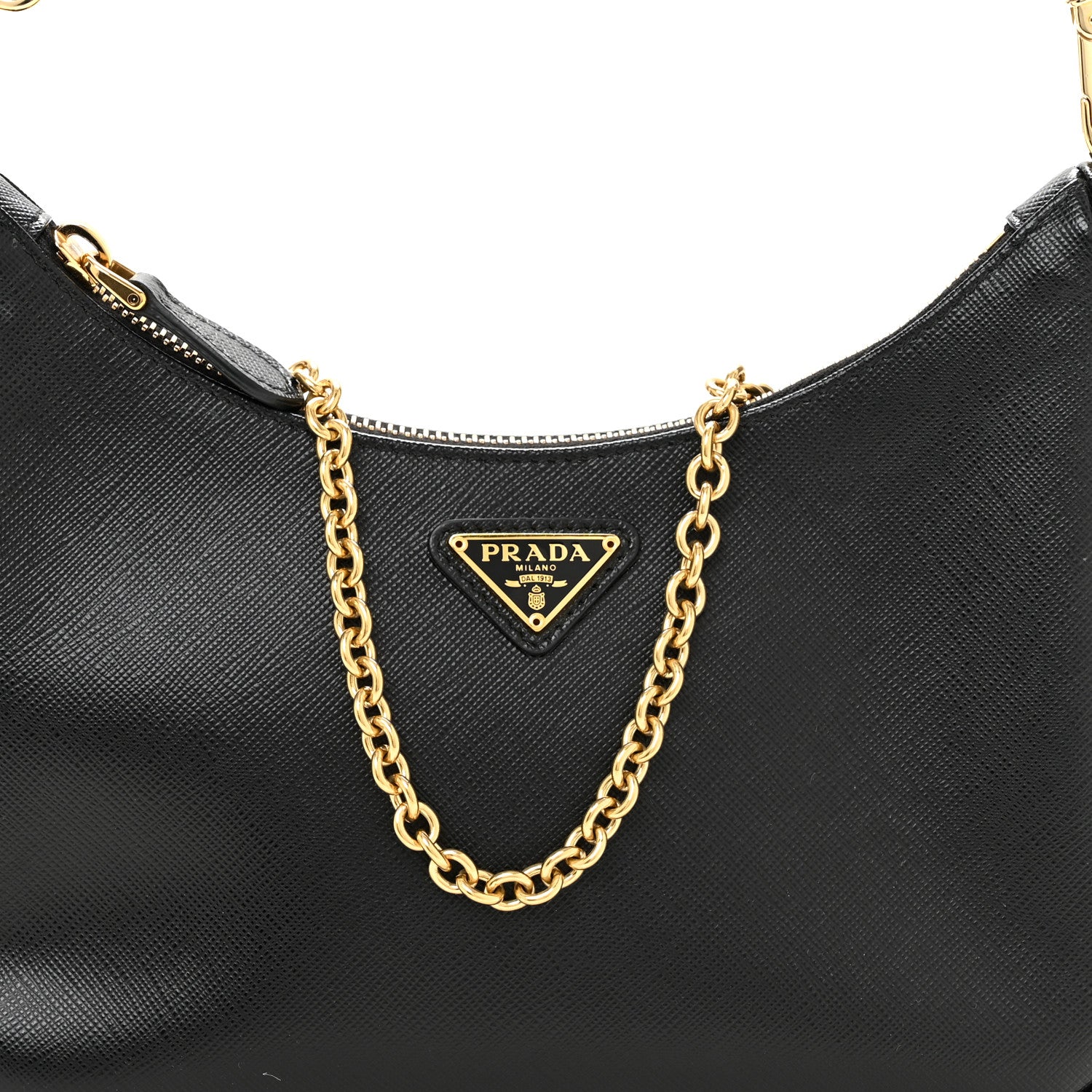 Prada Saffiano Lux Re-Edition 2005 Shoulder Bag Black 8 of 11
