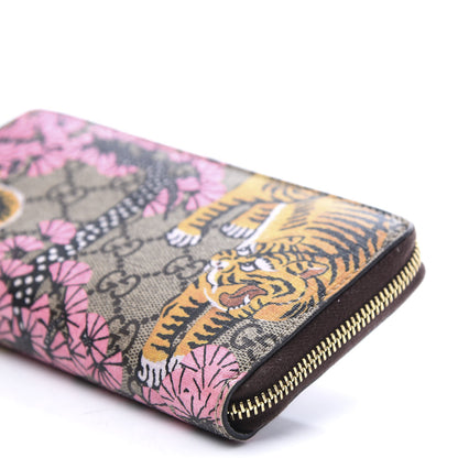 Gucci GG Supreme Monogram Bengal Zip Around Wallet Beige Pink 8 of 8