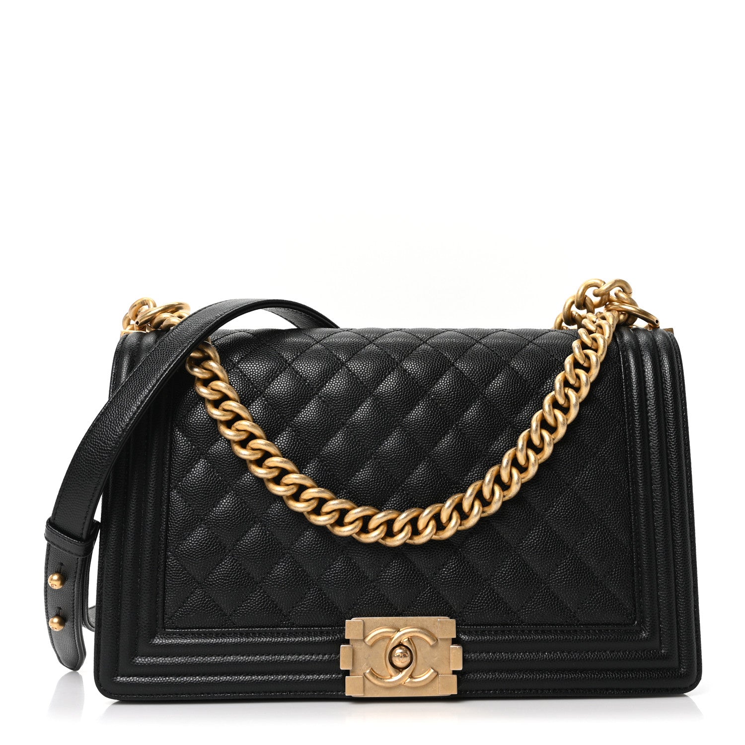 Chanel Caviar Quilted New Medium Boy Flap Black 1 of 10