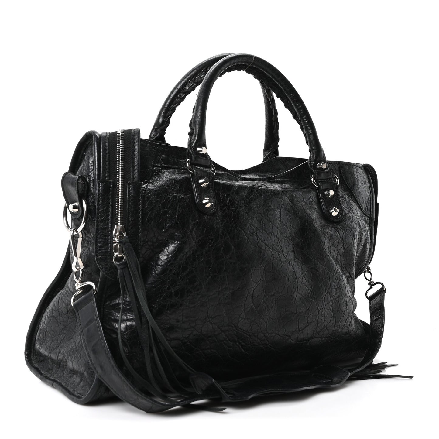 Agneau Classic Silver Hardware City Black