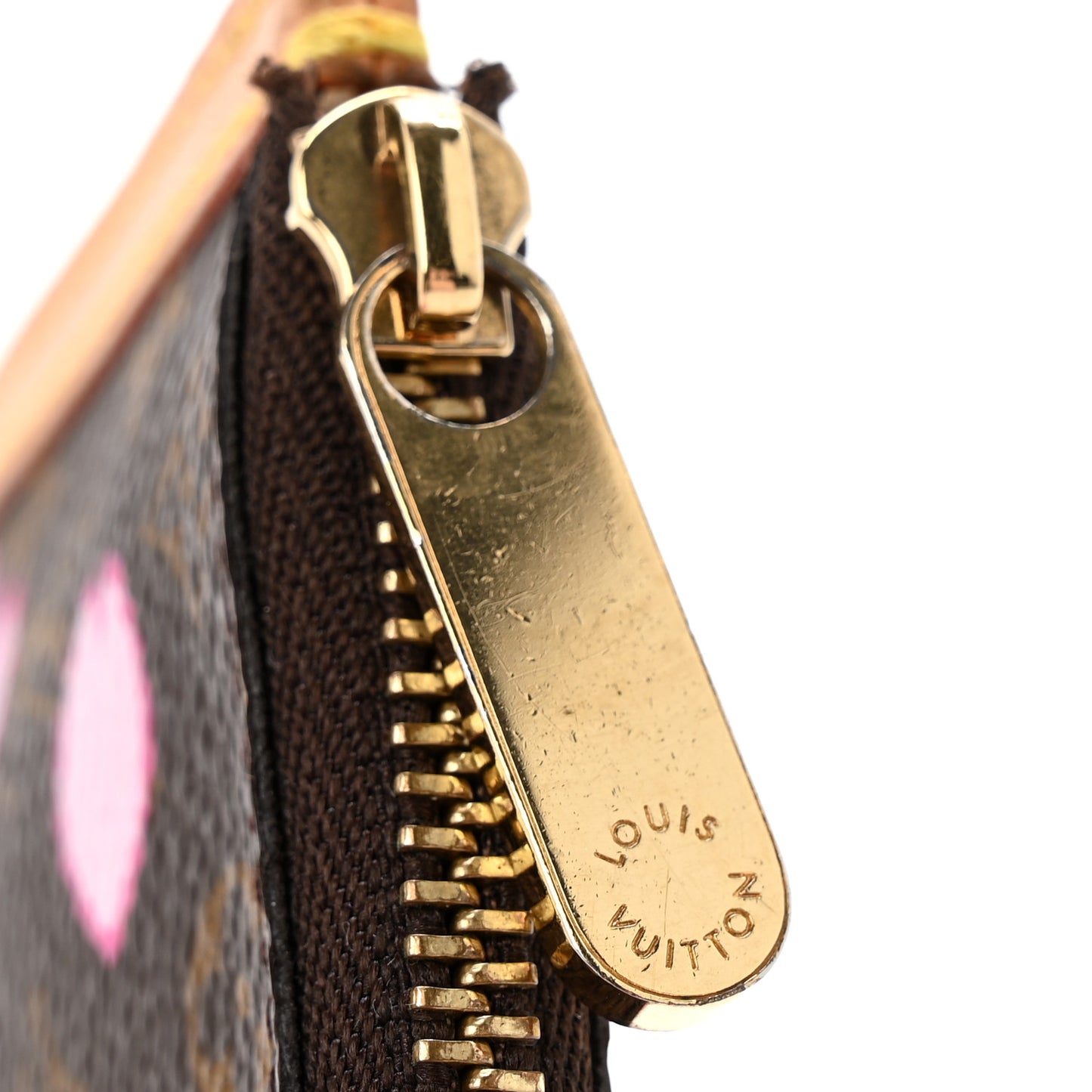 Monogram Cherry Blossom Key Pouch Brown