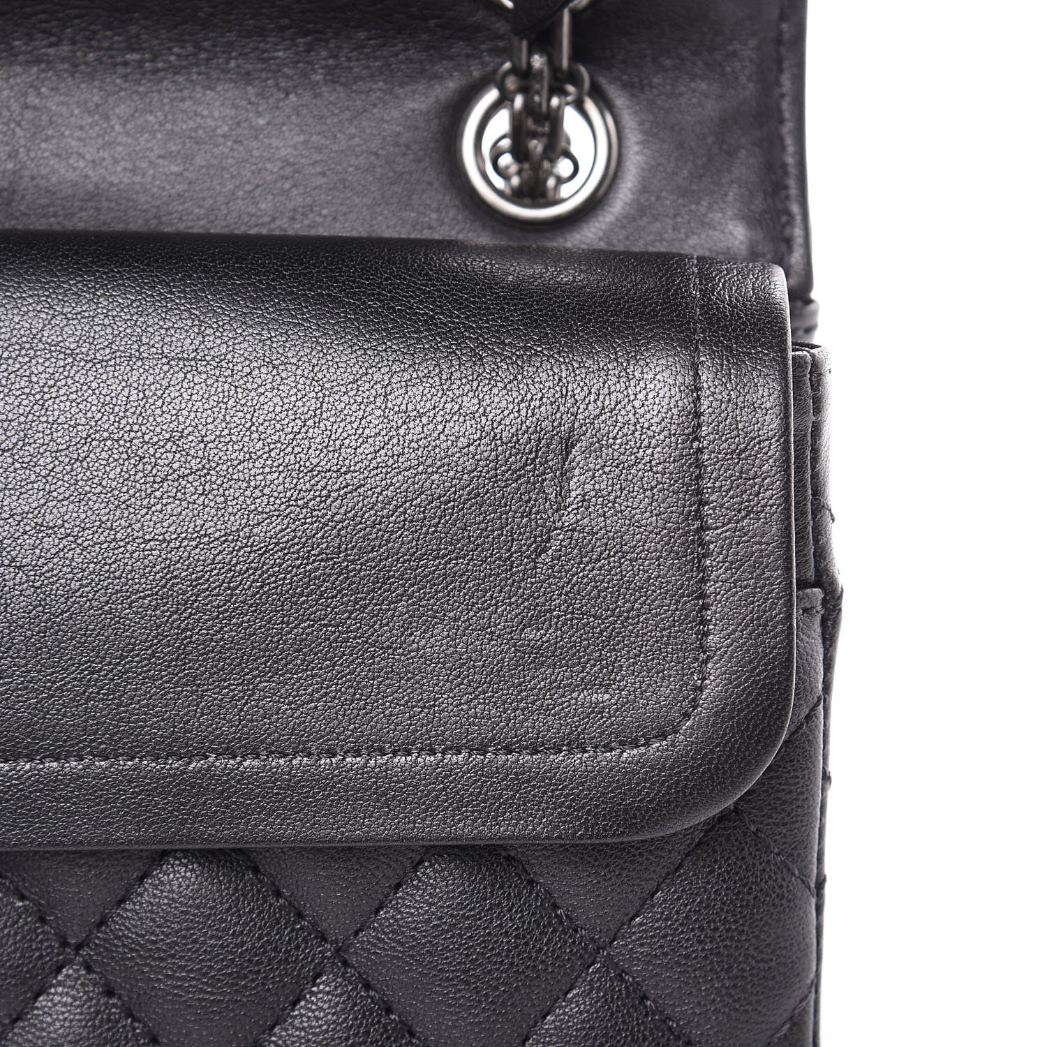 Chanel Metallic Sheepskin Quilted 2.55 Reissue 225 Flap Black 10 of 12