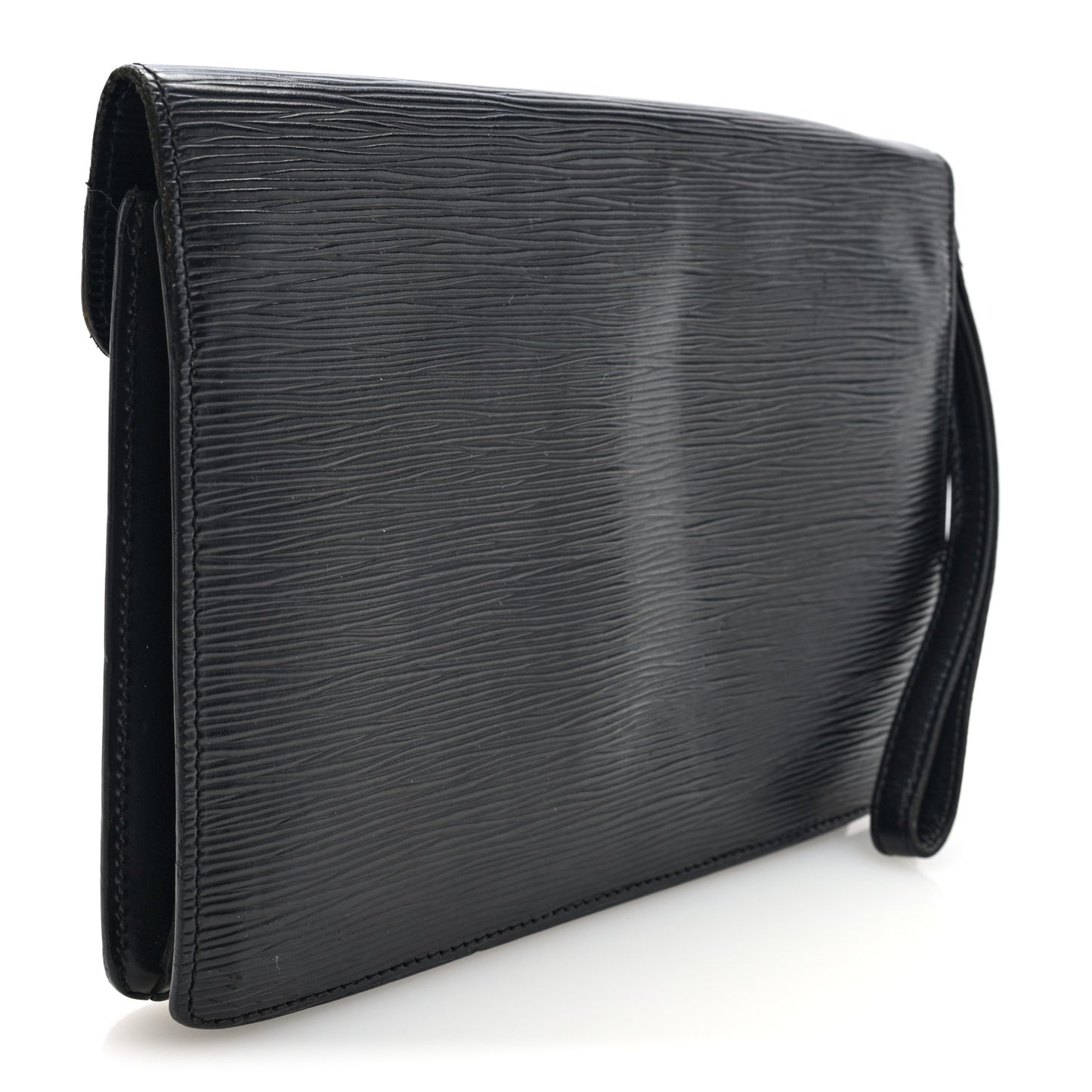 Epi Pochette Sellier Dragonne Clutch Black