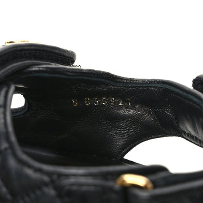 Chanel Crumpled Shiny Lambskin Velcro Dad Sandals 37.5 Black 8 of 8