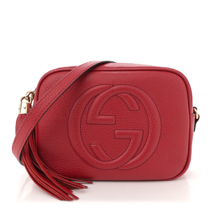 Gucci Pebbled Calfskin Small Soho Disco Bag Vibrant Red 1 of 12