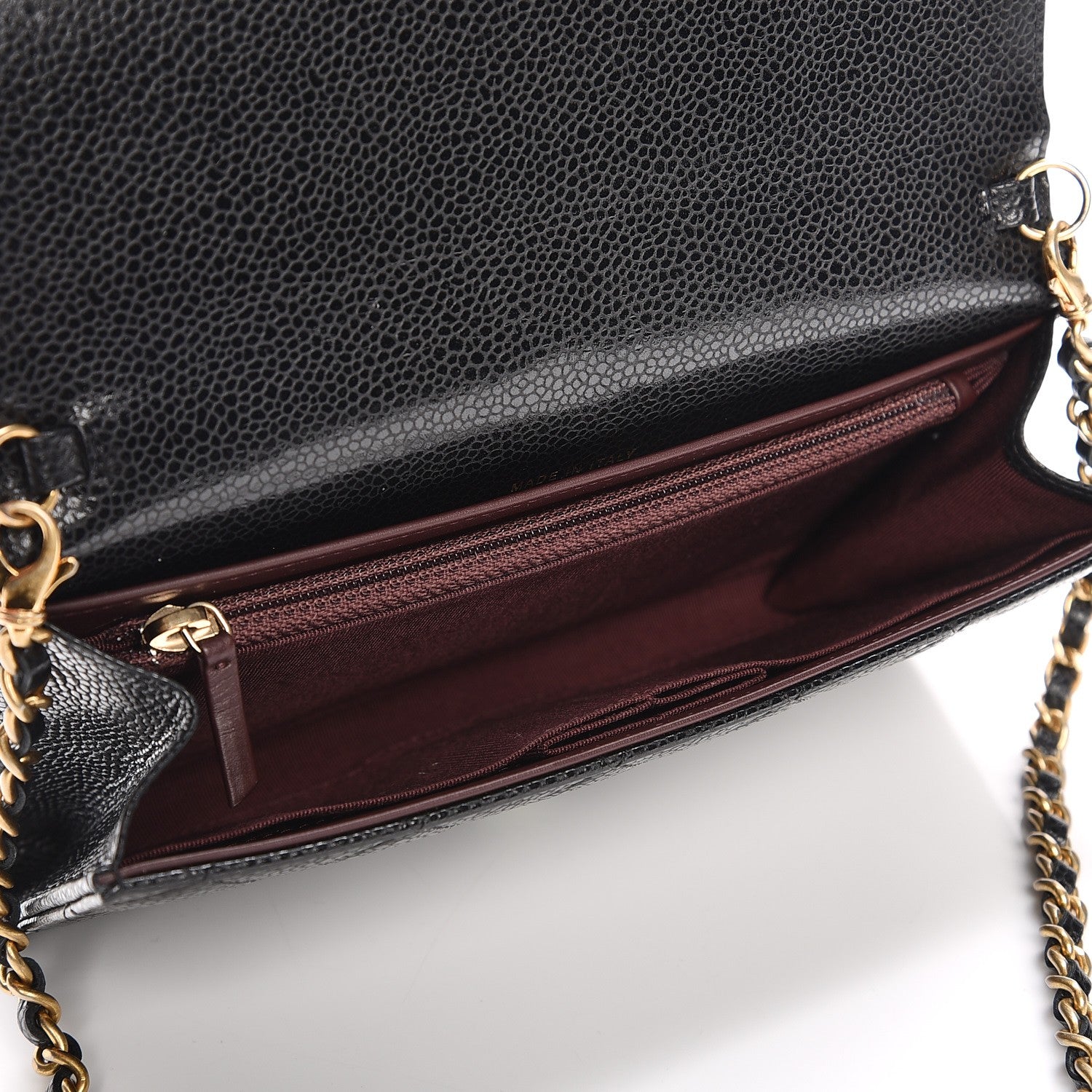Chanel Caviar Quilted Wallet on Removable Chain Black 9 of 15