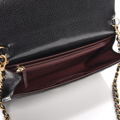 Chanel Caviar Quilted Wallet on Removable Chain Black 9 of 15