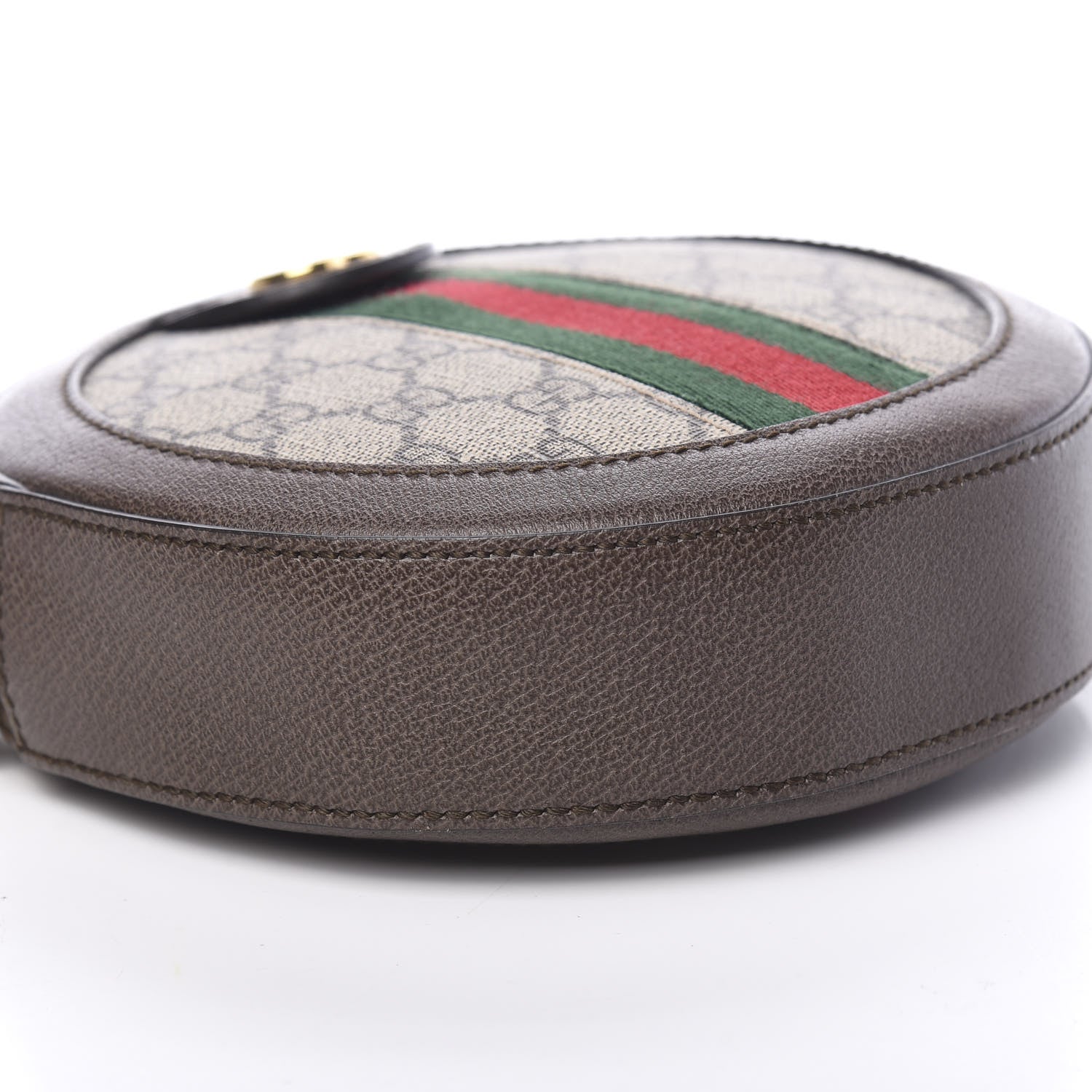 Gucci GG Supreme Monogram Web Mini Ophidia Round Shoulder Bag Brown 7 of 10