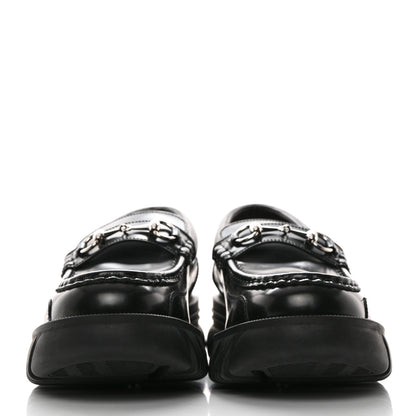 Gucci Magnum Calfskin Horsebit Mens Platform Lug Sole Loafers 11 Black 2 of 9