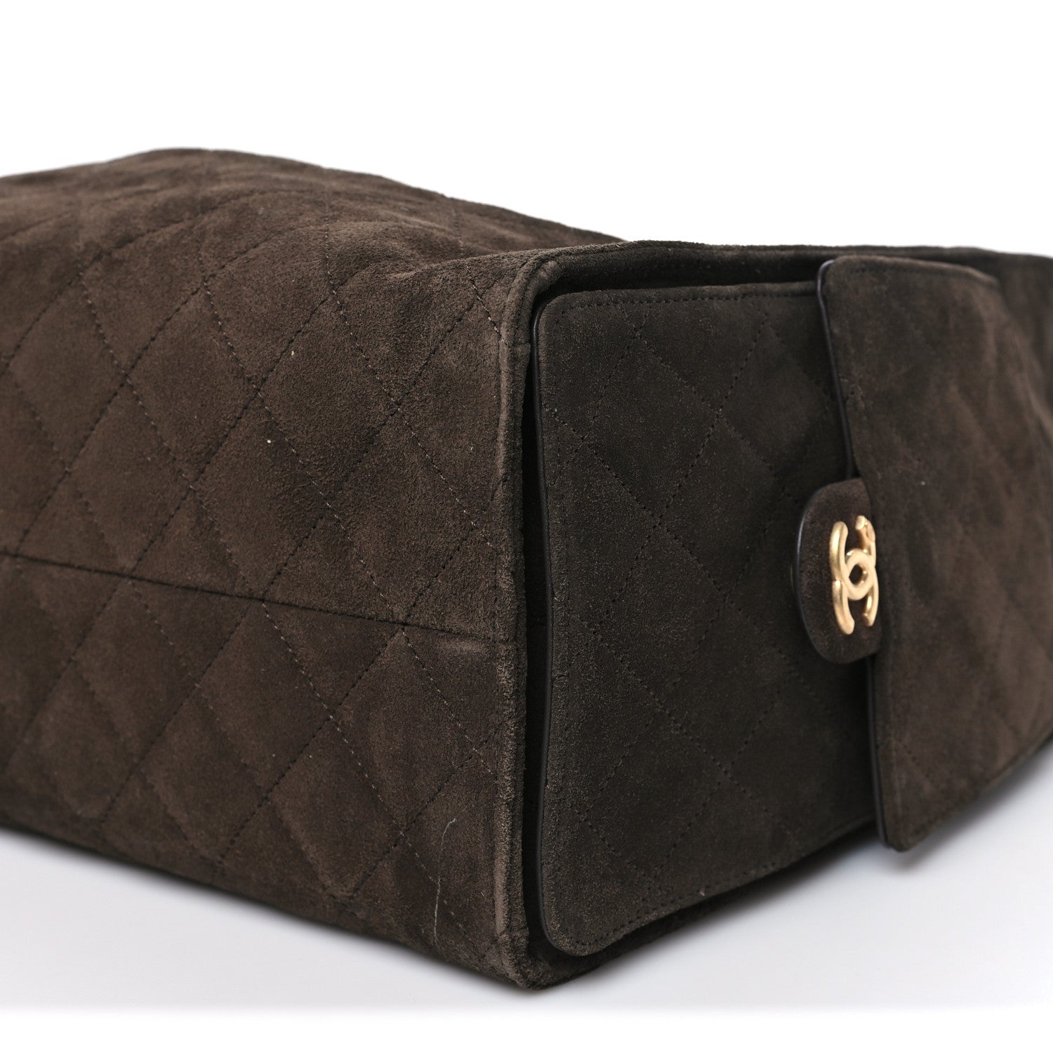 Chanel Suede Quilted Medium Chanel 25 Handbag Dark Brown 10 of 11