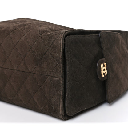 Chanel Suede Quilted Medium Chanel 25 Handbag Dark Brown 10 of 11