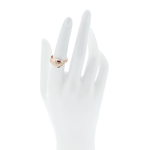 18K Rose Gold Diamond Rubellite Serpenti Seduttori Ring 55 7.25